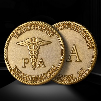 2" Custom Shape Die Struck Challenge Coin (No Color)